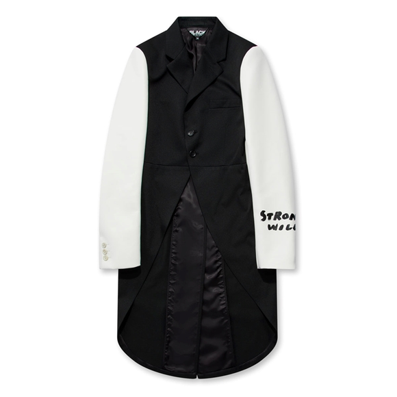 Comme Des Garcons BLACK Comme des Garçons - Strong Will Jacket Oberbekleidung Schwarz Weiß | 48051-CAQP