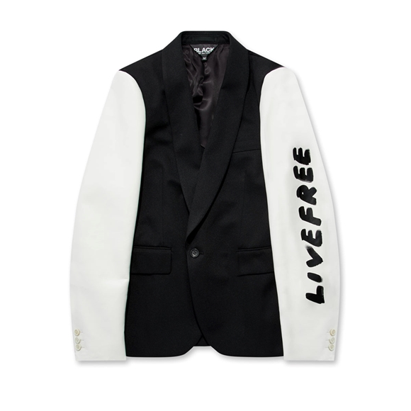 Comme Des Garcons BLACK Comme des Garçons - Live Free Jacket Oberbekleidung Schwarz Weiß | 56134-SGIH