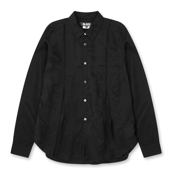 Comme Des Garcons BLACK Comme des Garçons - Falten Taffeta Shirt Hemd Schwarz | 63712-BNZC