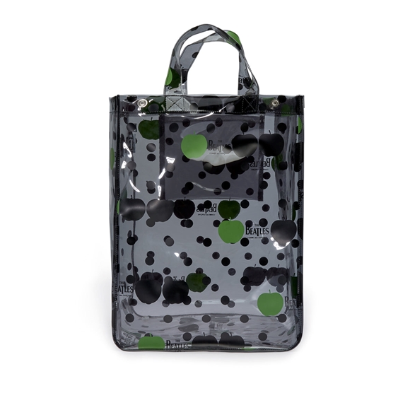 Comme Des Garcons CDG Beatles - Big PVC Apple & Dot Tote Tasche Schwarz | 53718-NIVZ