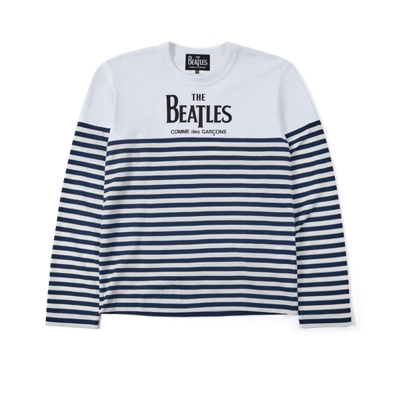 Comme Des Garcons CDG Beatles – T-Shirt T-Shirts Streifen | 61530-YFGZ