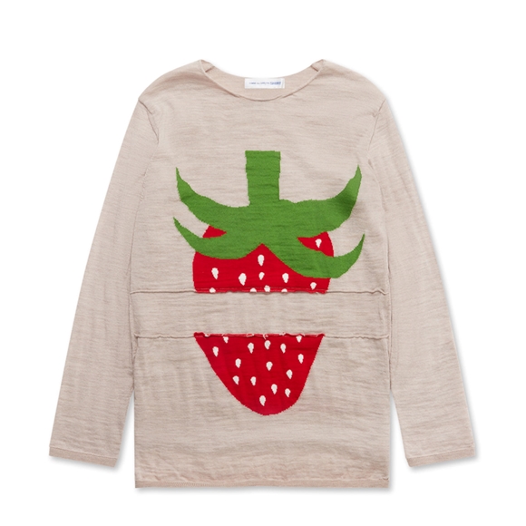 Comme Des Garcons CDG Shirt - Brett Westfall Gestrickt Jumper Long Sleeve Beige | 32164-NUSL