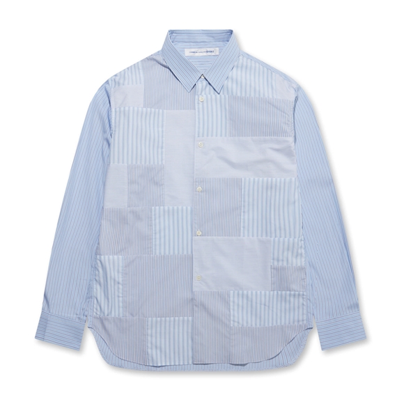 Comme Des Garcons CDG Shirt Forever - Klassische Fit Patchwork Stripe Shirt Oberteile Stripe/Mix | 14679-DNOS