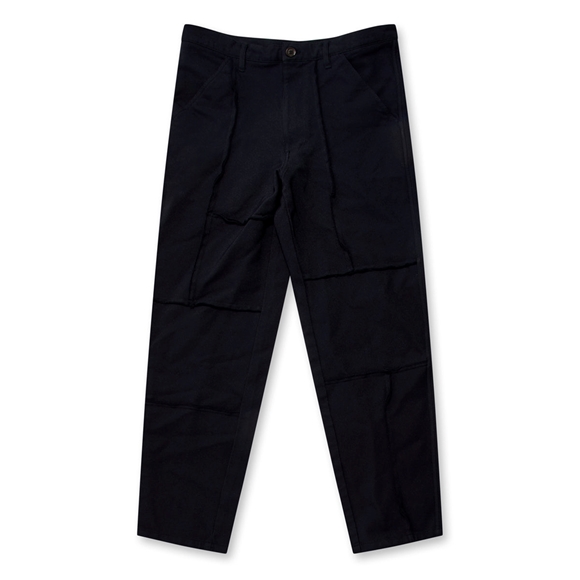 Comme Des Garcons CDG Shirt - Polyester Serge Overdyed Pants Hose Navy | 61957-DVTU