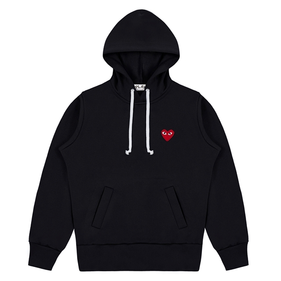 Comme Des Garcons PLAY Pullover Mit Kapuze Sweatshirt Hooded Sweatshirt Schwarz | 46790-UAOG