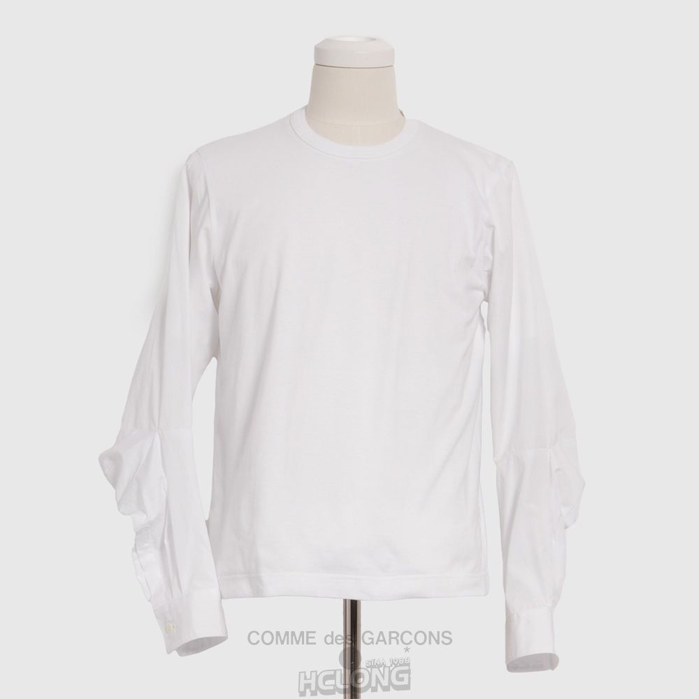 Comme Des Garcons BLACK Comme des Garçons - Contrast Pullover Pullovers Weiß | 01527-HGZI