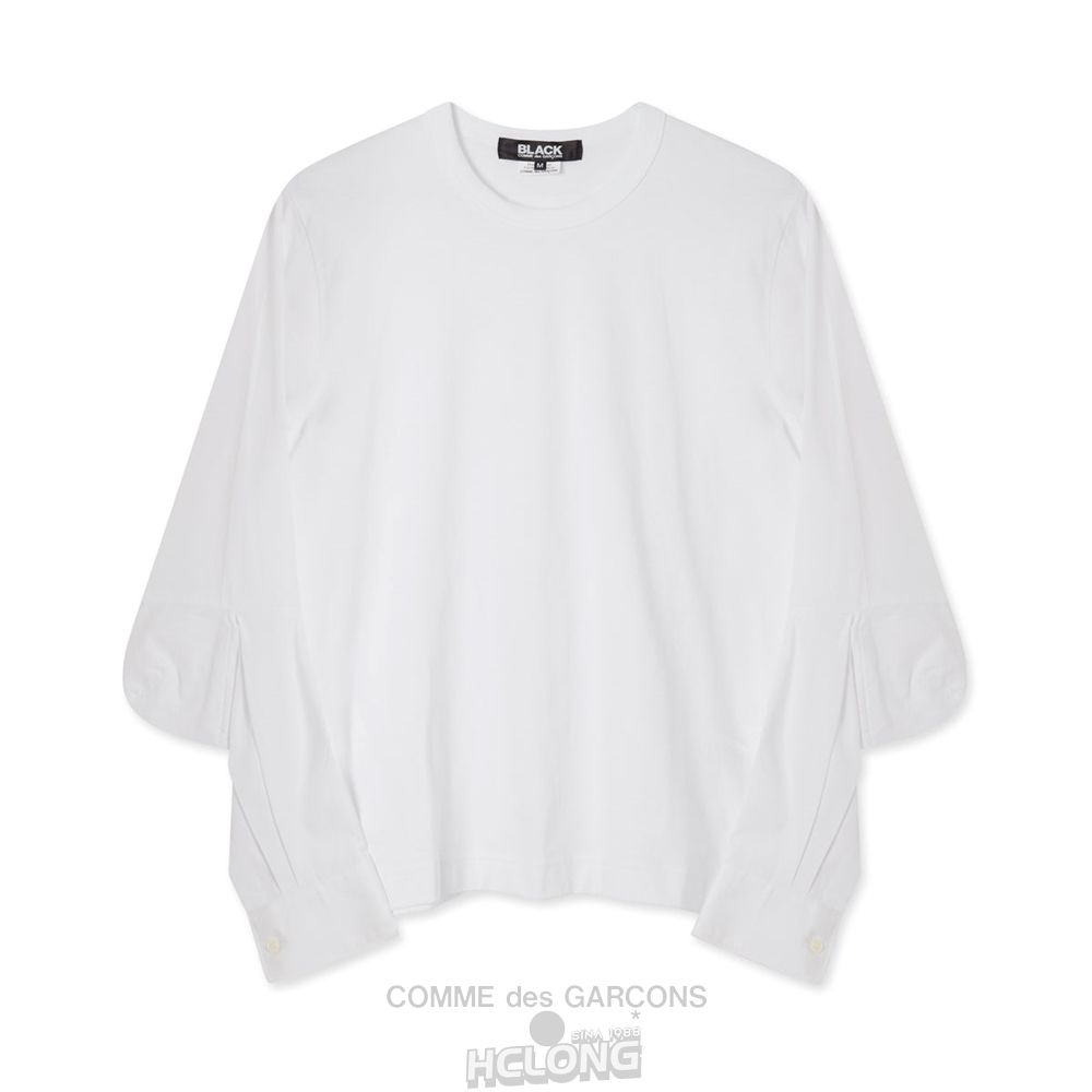 Comme Des Garcons BLACK Comme des Garçons - Contrast Pullover Pullovers Weiß | 01527-HGZI