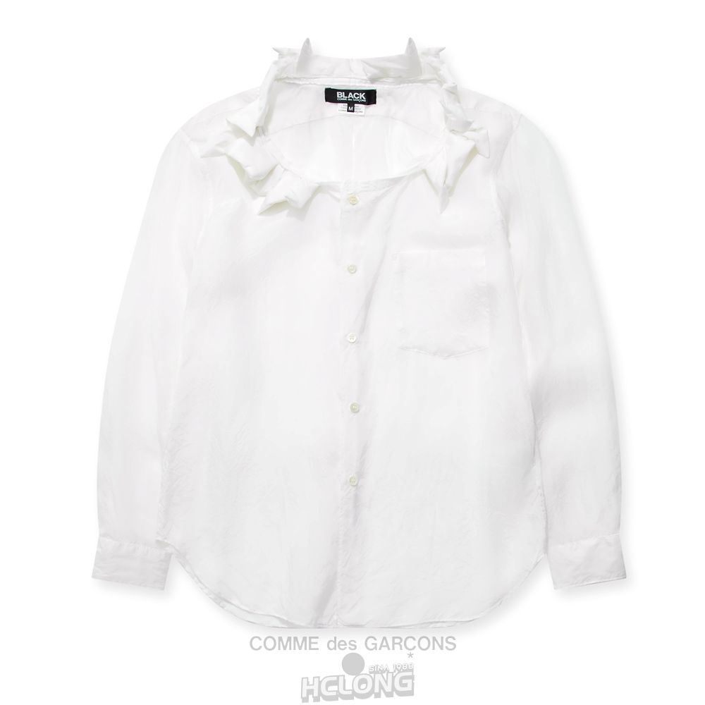 Comme Des Garcons BLACK Comme des Garçons - Cupra Taffeta Shirt Hemd Weiß | 05841-PIFS