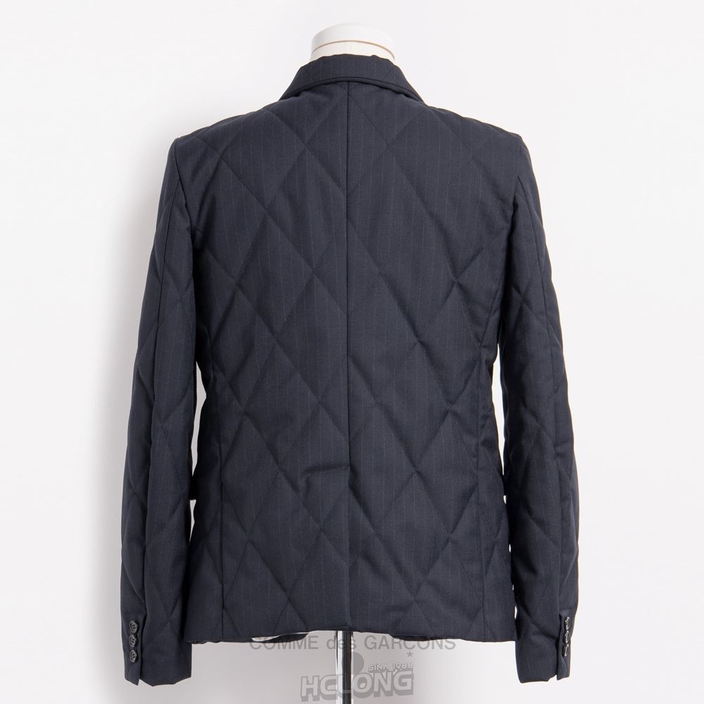 Comme Des Garcons BLACK Comme des Garçons - Gesteppt Gestreift Tailored Jacket Oberbekleidung Navy | 10498-TGFZ
