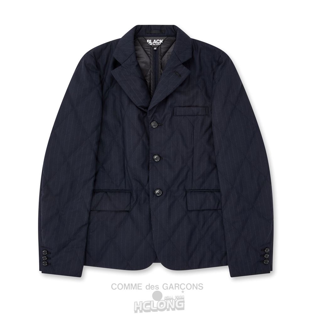 Comme Des Garcons BLACK Comme des Garçons - Gesteppt Gestreift Tailored Jacket Oberbekleidung Navy | 10498-TGFZ