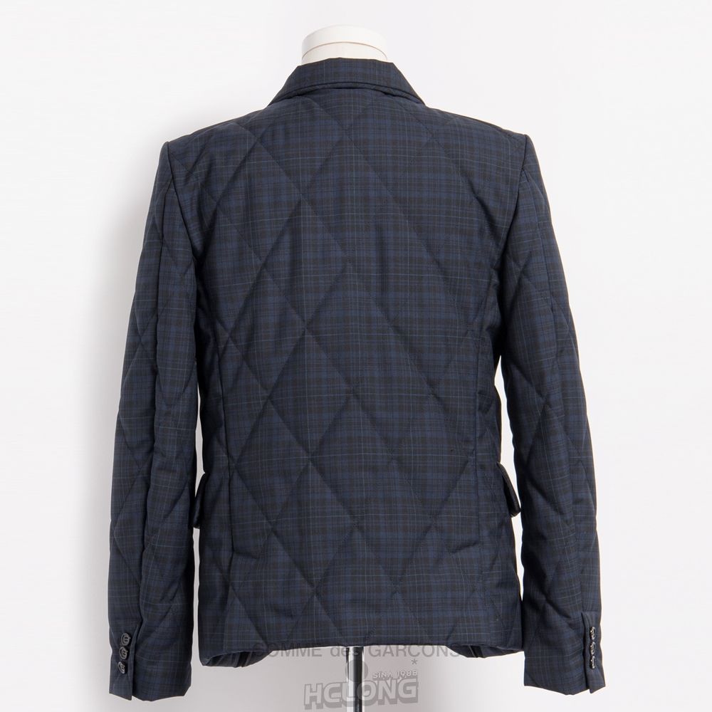 Comme Des Garcons BLACK Comme des Garçons - Gesteppt Check Tailored Jacket Oberbekleidung Navy | 20536-RTDY