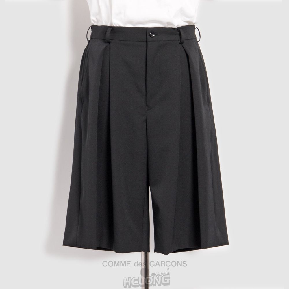Comme Des Garcons BLACK Comme des Garçons - Wolle Shorts Kurze Hose Schwarz | 20951-EOMB
