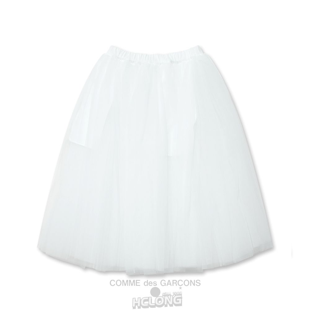 Comme Des Garcons BLACK Comme des Garçons - Nylon Tulle Skirt Hemd Weiß | 30918-VEYC