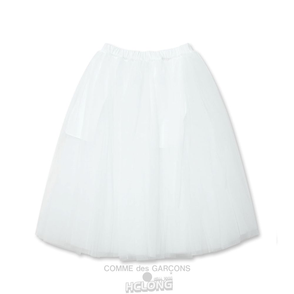 Comme Des Garcons BLACK Comme des Garçons - Nylon Tulle Skirt Hemd Weiß | 30918-VEYC