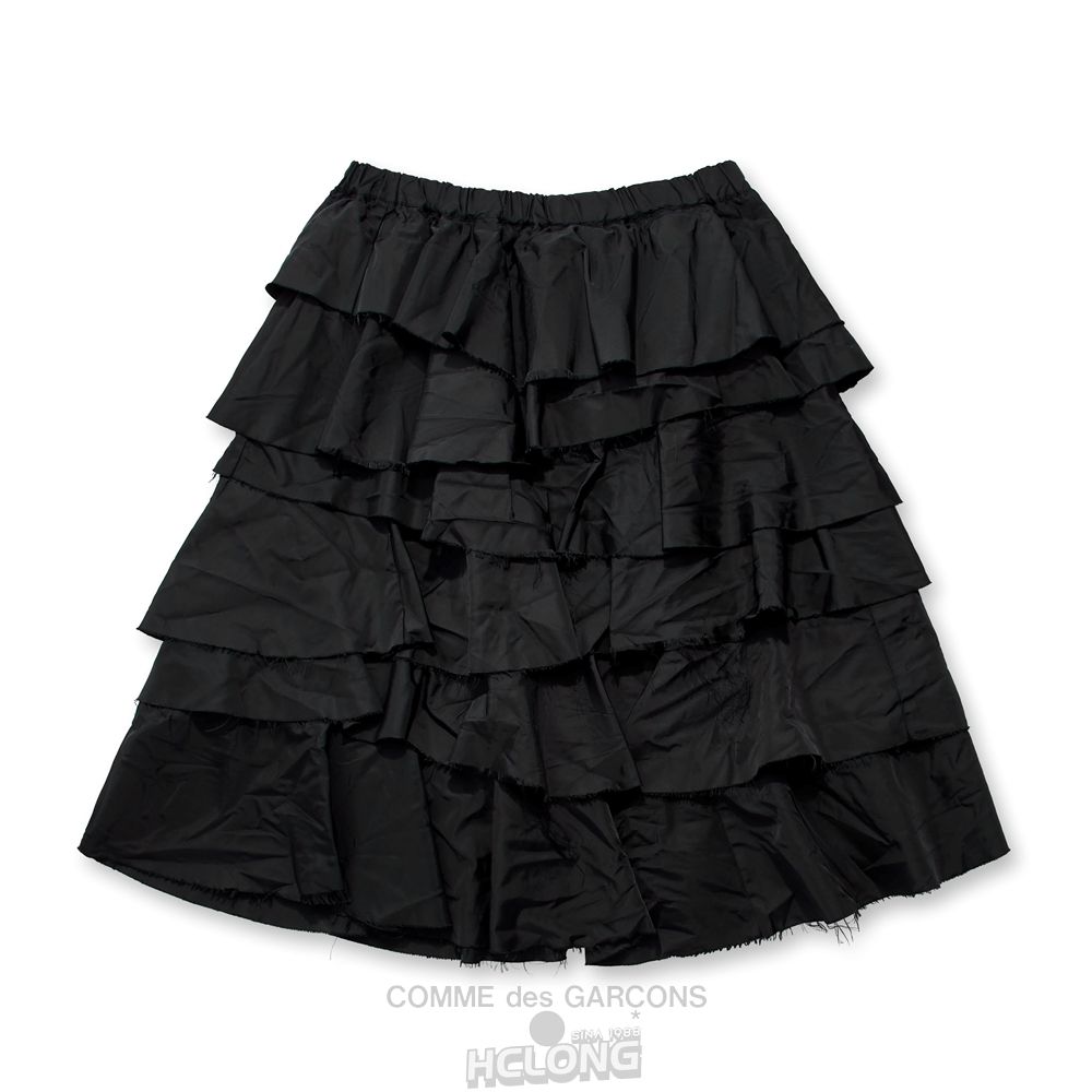 Comme Des Garcons BLACK Comme des Garçons - Tiered Skirt Hemd Schwarz | 31865-KQSB