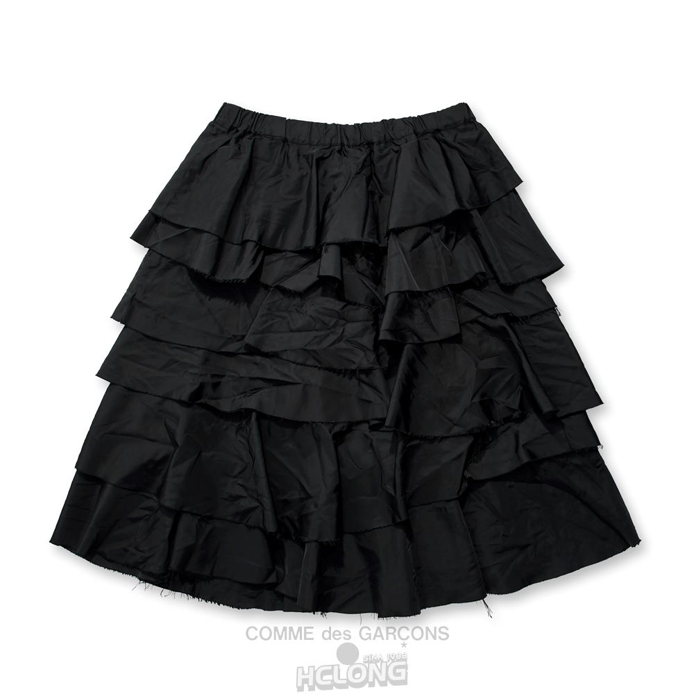 Comme Des Garcons BLACK Comme des Garçons - Tiered Skirt Hemd Schwarz | 31865-KQSB