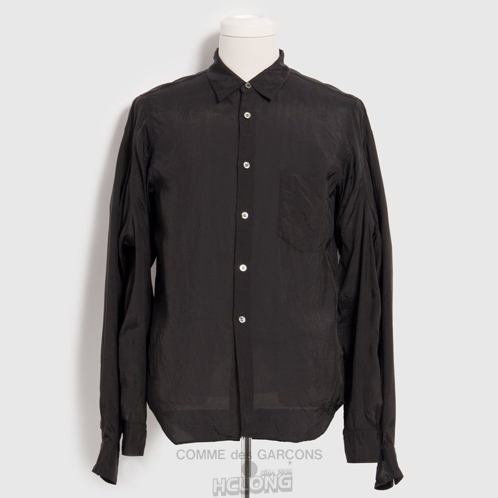 Comme Des Garcons BLACK Comme des Garçons - Taffeta Shirt Hemd Schwarz | 47298-QIVM