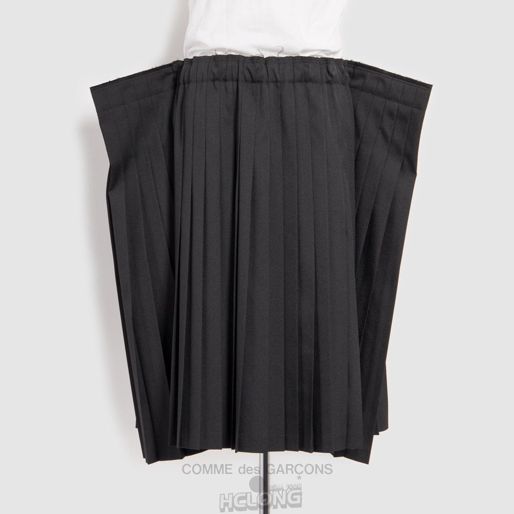 Comme Des Garcons BLACK Comme des Garçons - Falten Skirt Röcke Schwarz | 57306-MBCA