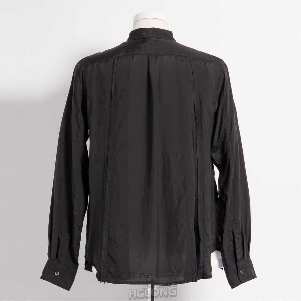 Comme Des Garcons BLACK Comme des Garçons - Falten Taffeta Shirt Hemd Schwarz | 63712-BNZC