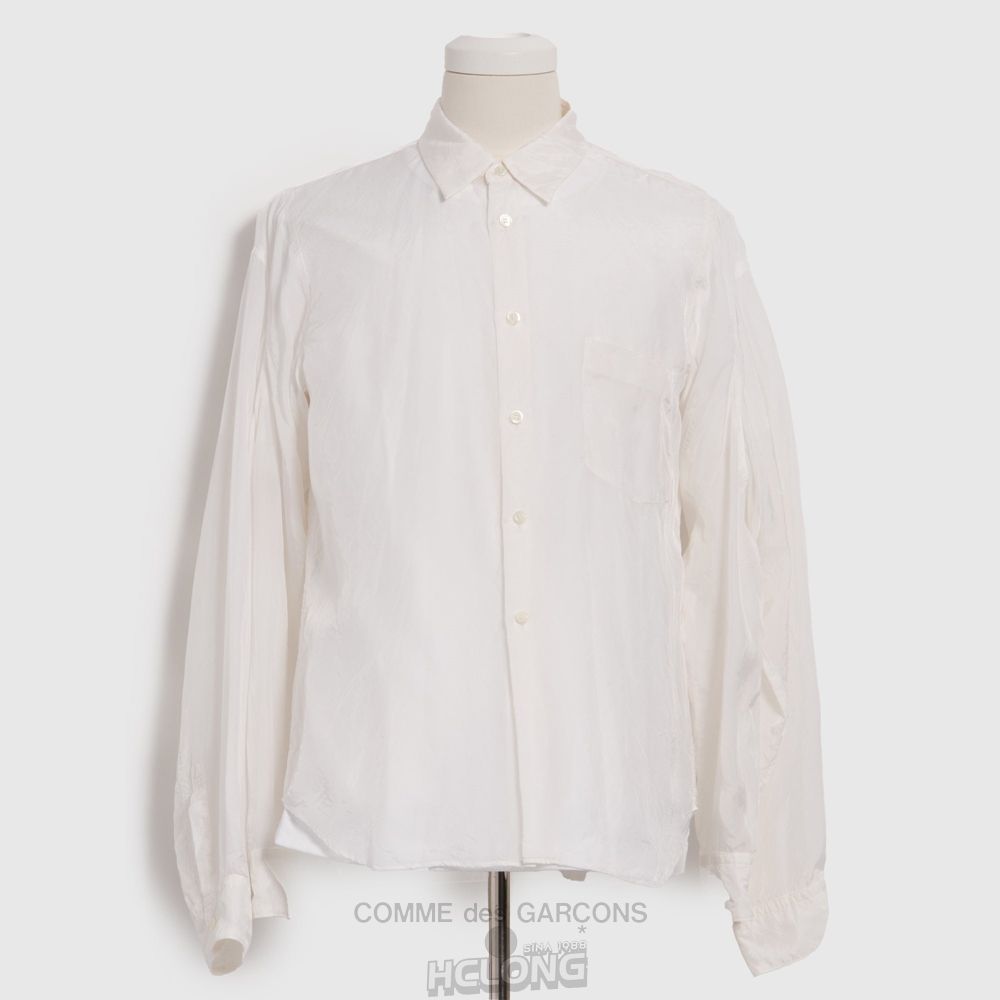 Comme Des Garcons BLACK Comme des Garçons - Taffeta Shirt Hemd Weiß | 80946-KYTN