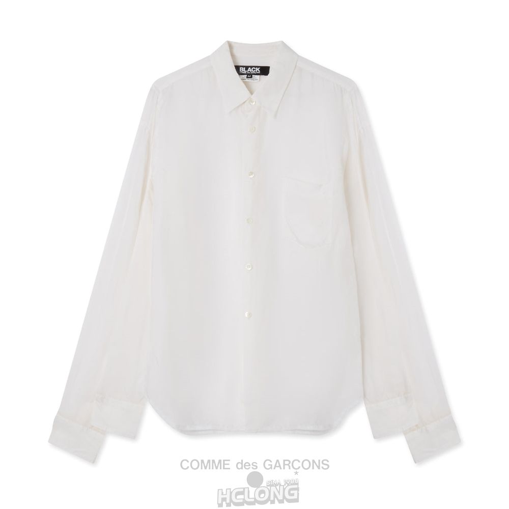Comme Des Garcons BLACK Comme des Garçons - Taffeta Shirt Hemd Weiß | 80946-KYTN