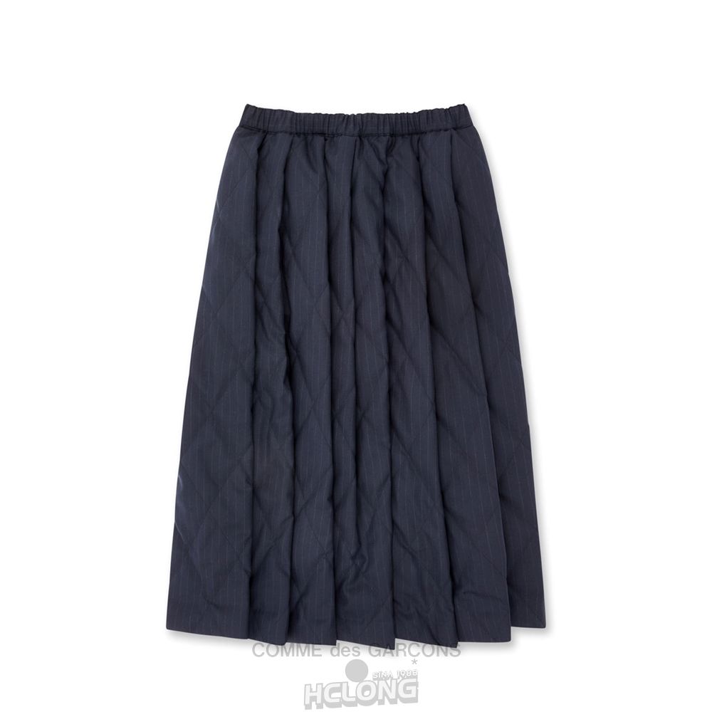 Comme Des Garcons BLACK Comme des Garçons - Gesteppt Stripe Skirt Röcke Navy | 94023-GMKI