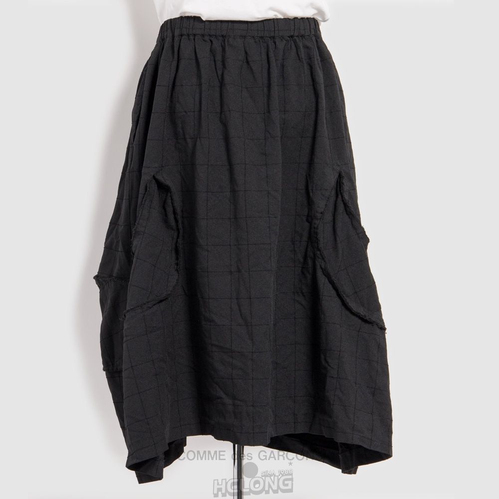 Comme Des Garcons BLACK Comme des Garçons - Raw Polyester Skirt Röcke Schwarz | 96175-SEXU