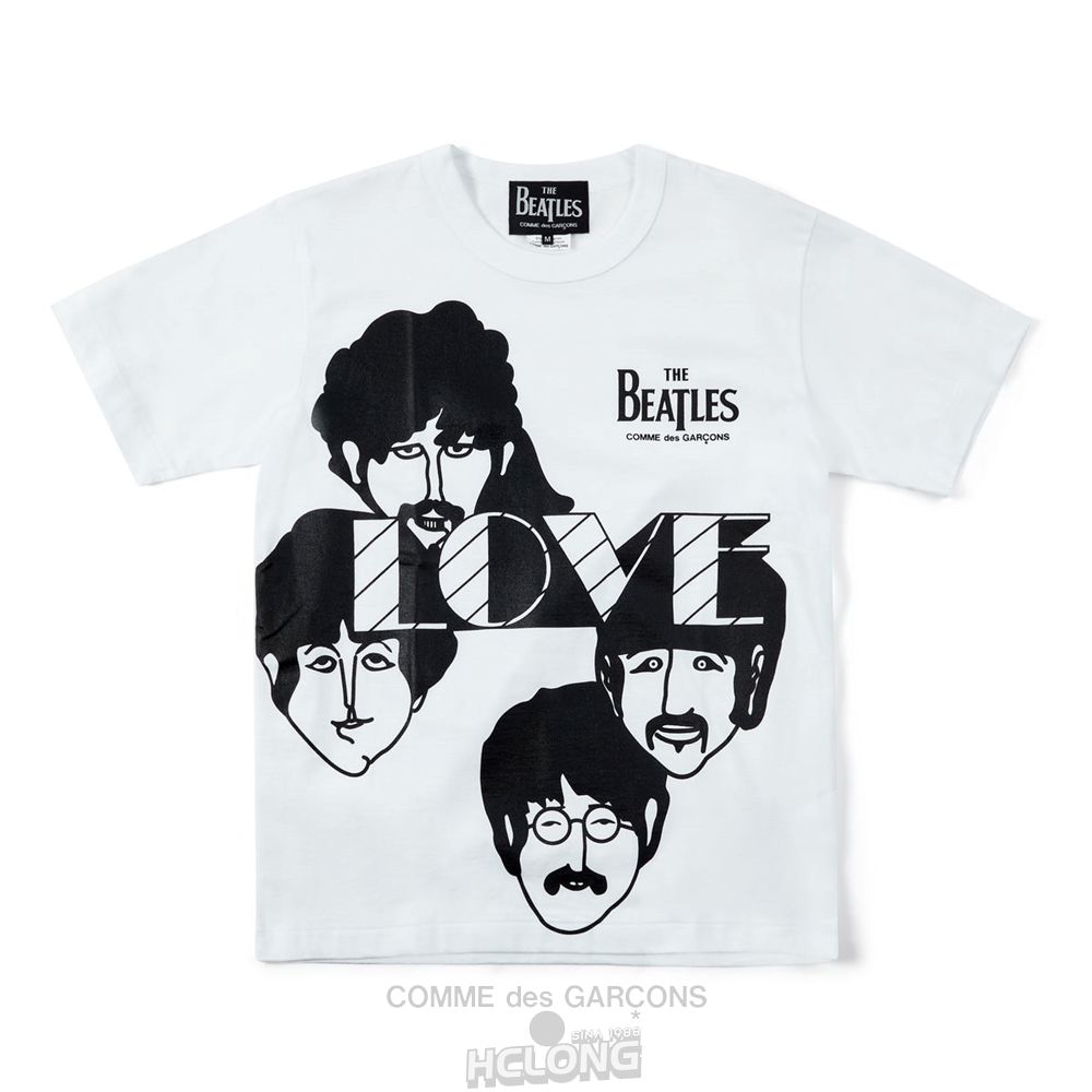Comme Des Garcons CDG Beatles - 4 Faces T-Shirt T-Shirts Weiß | 03768-WHQU