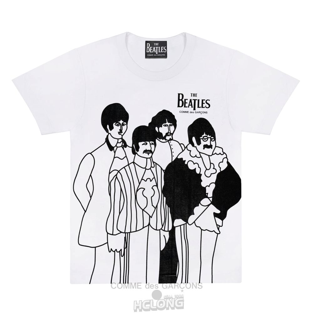 Comme Des Garcons CDG Beatles - Band T-Shirt T-Shirts Weiß | 30461-LFSE