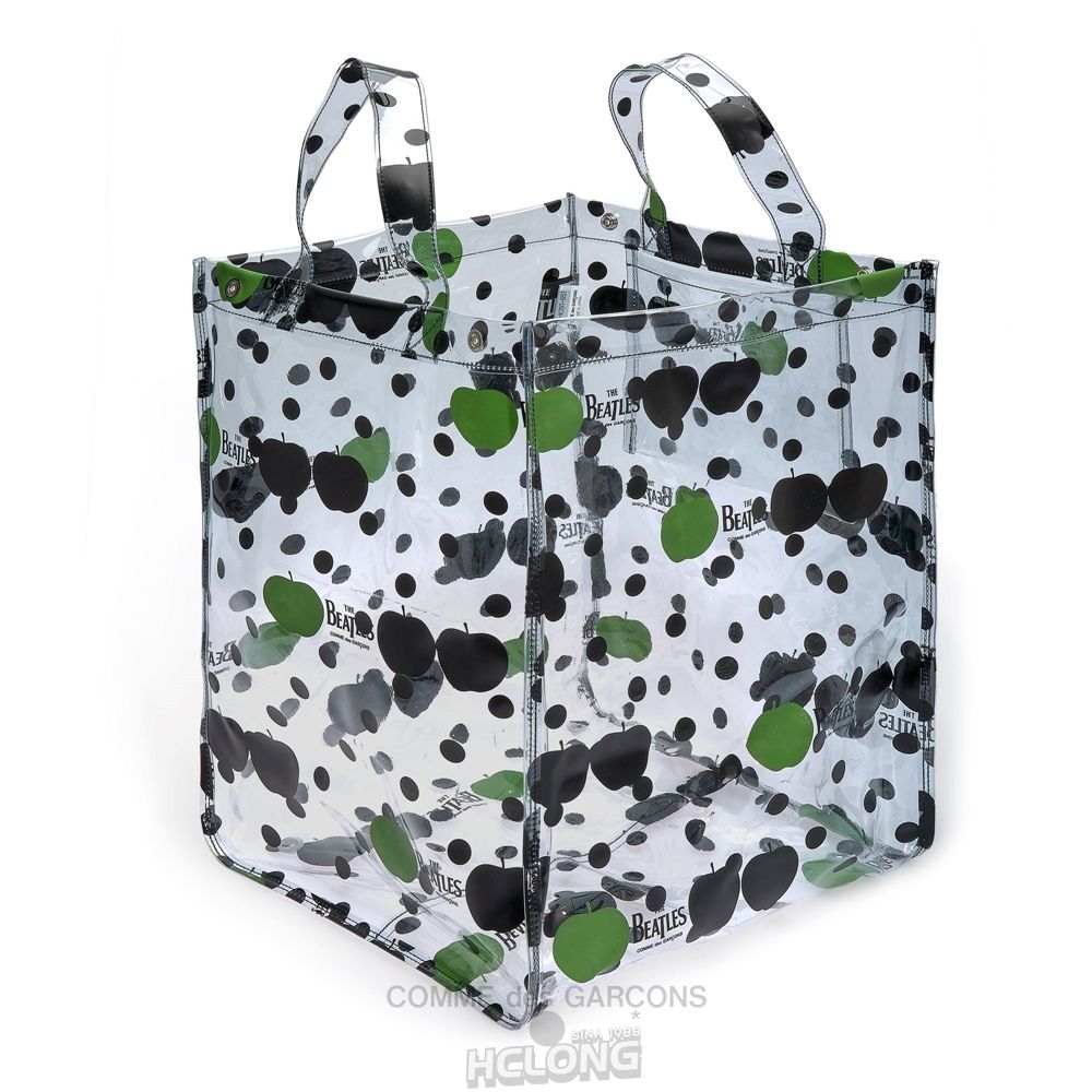 Comme Des Garcons CDG Beatles - Big PVC Apple & Dot Tote Tasche Transparent | 60958-YZIP