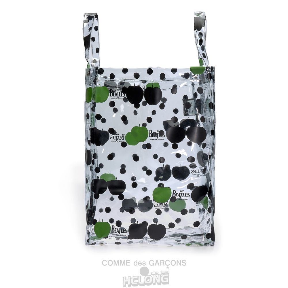 Comme Des Garcons CDG Beatles - Big PVC Apple & Dot Tote Tasche Transparent | 60958-YZIP