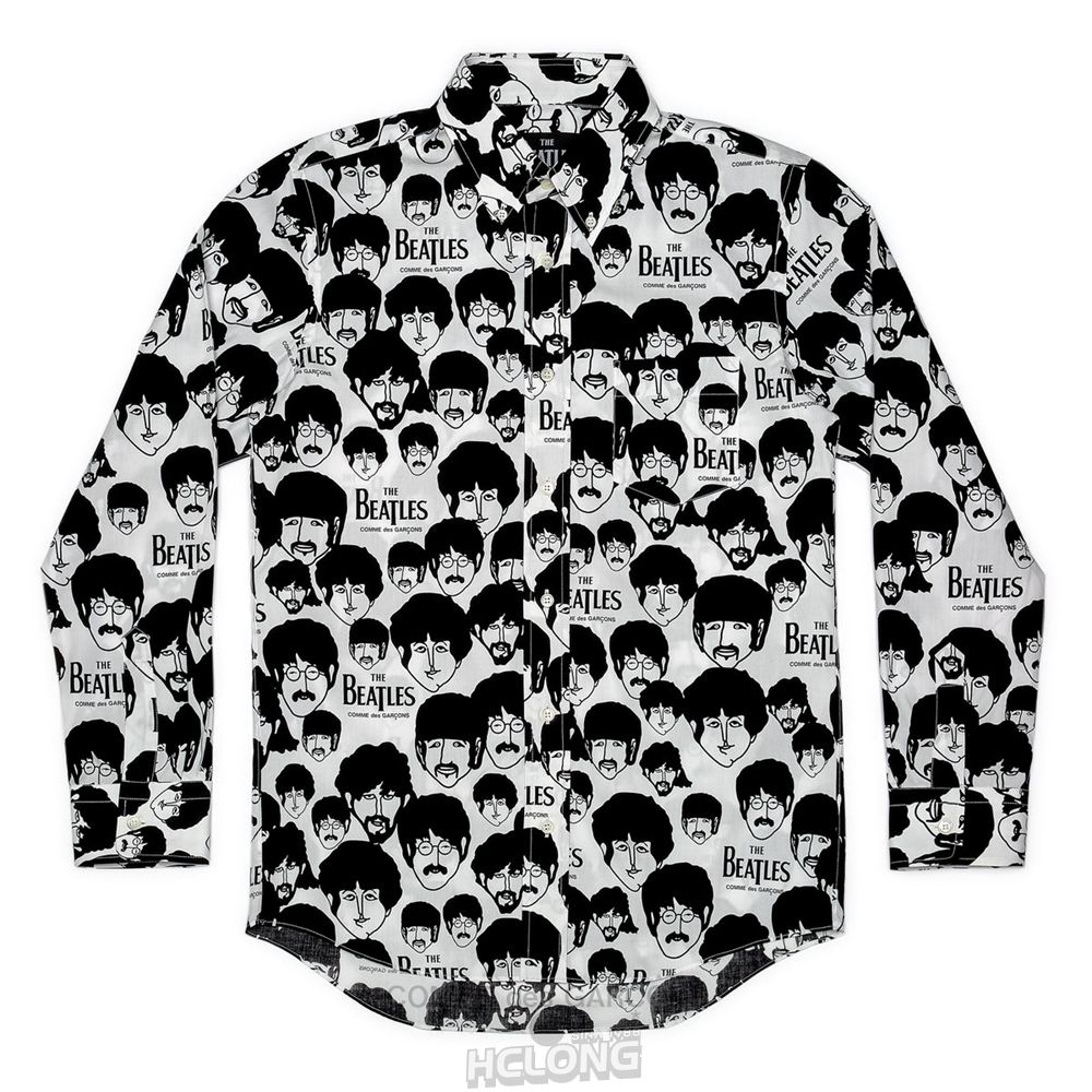 Comme Des Garcons CDG Beatles - Faces Shirt Hemd Weiß | 85026-BEXC