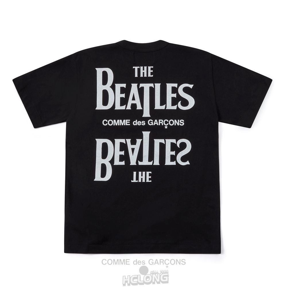 Comme Des Garcons CDG Beatles - Logo T-Shirt T-Shirts Schwarz | 63829-IDHU