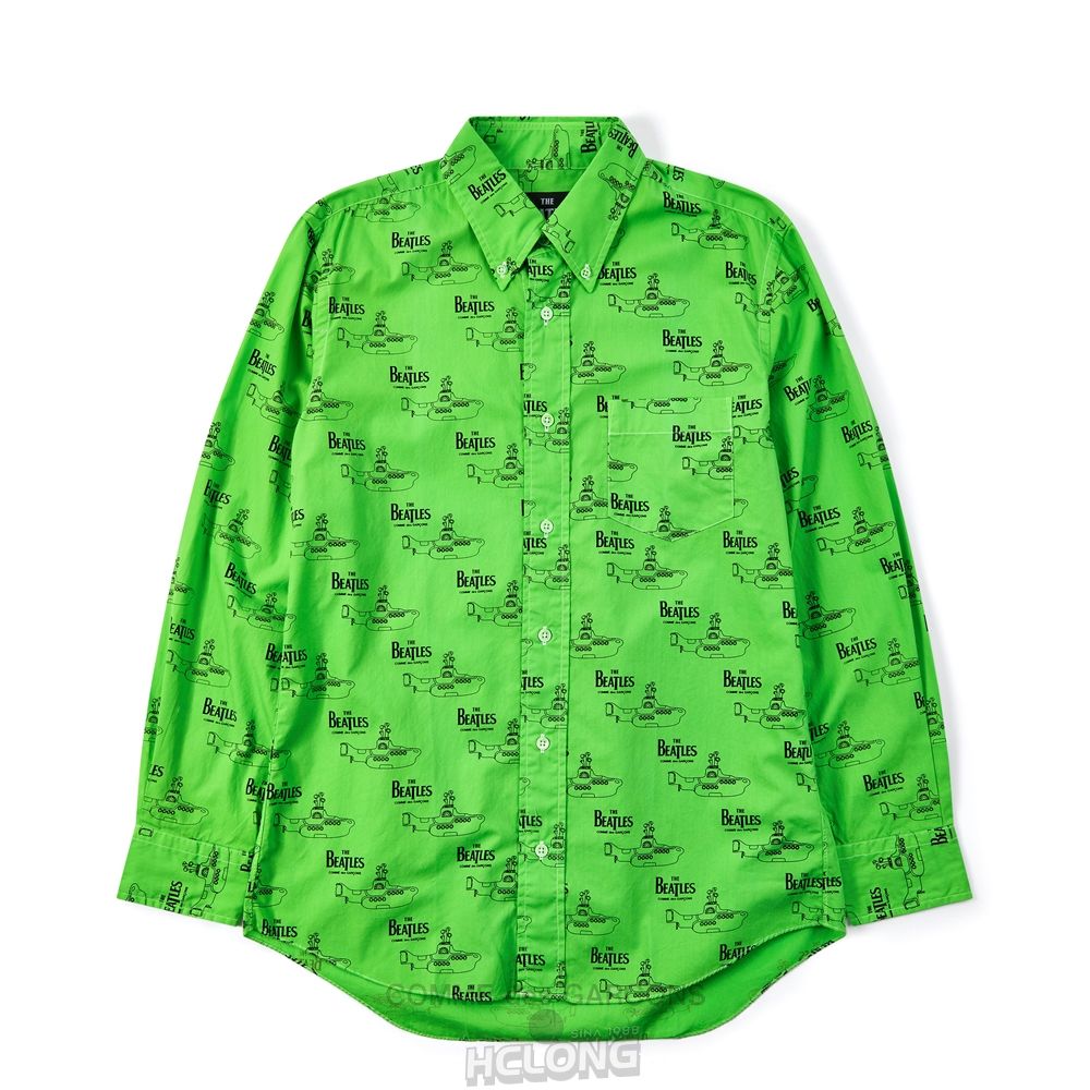 Comme Des Garcons CDG Beatles - Shirt Hemd Grün | 19865-XNPG