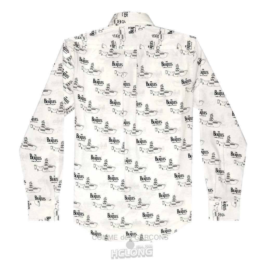 Comme Des Garcons CDG Beatles - Shirt Hemd Weiß Schwarz | 54801-YGTN