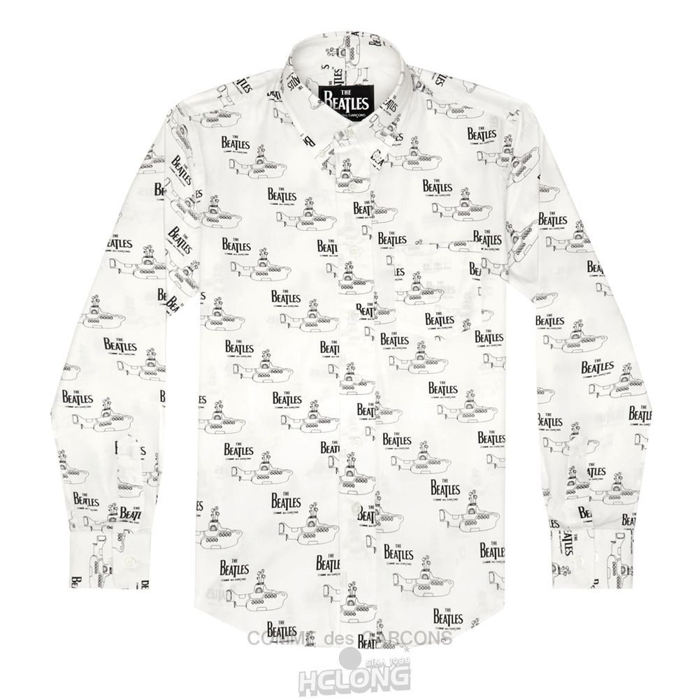 Comme Des Garcons CDG Beatles - Shirt Hemd Weiß Schwarz | 54801-YGTN