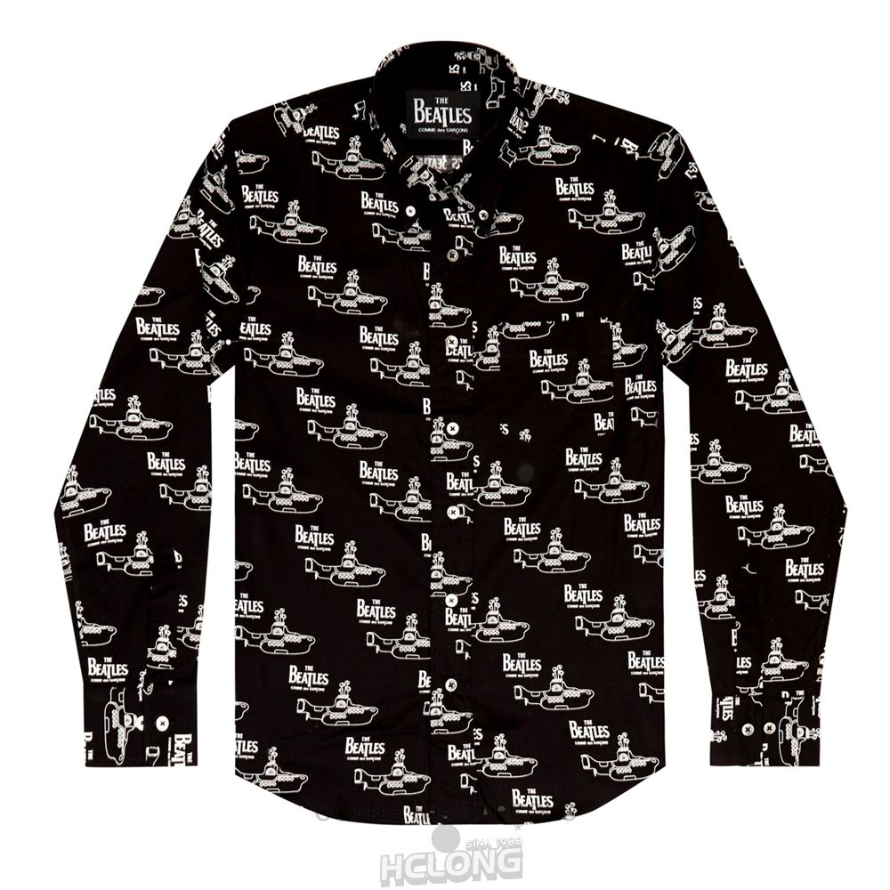 Comme Des Garcons CDG Beatles - Shirt Hemd Schwarz Weiß | 59423-VJGE
