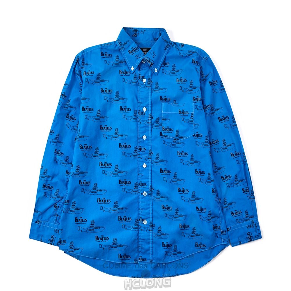 Comme Des Garcons CDG Beatles - Shirt Hemd Blau | 68520-DUHS