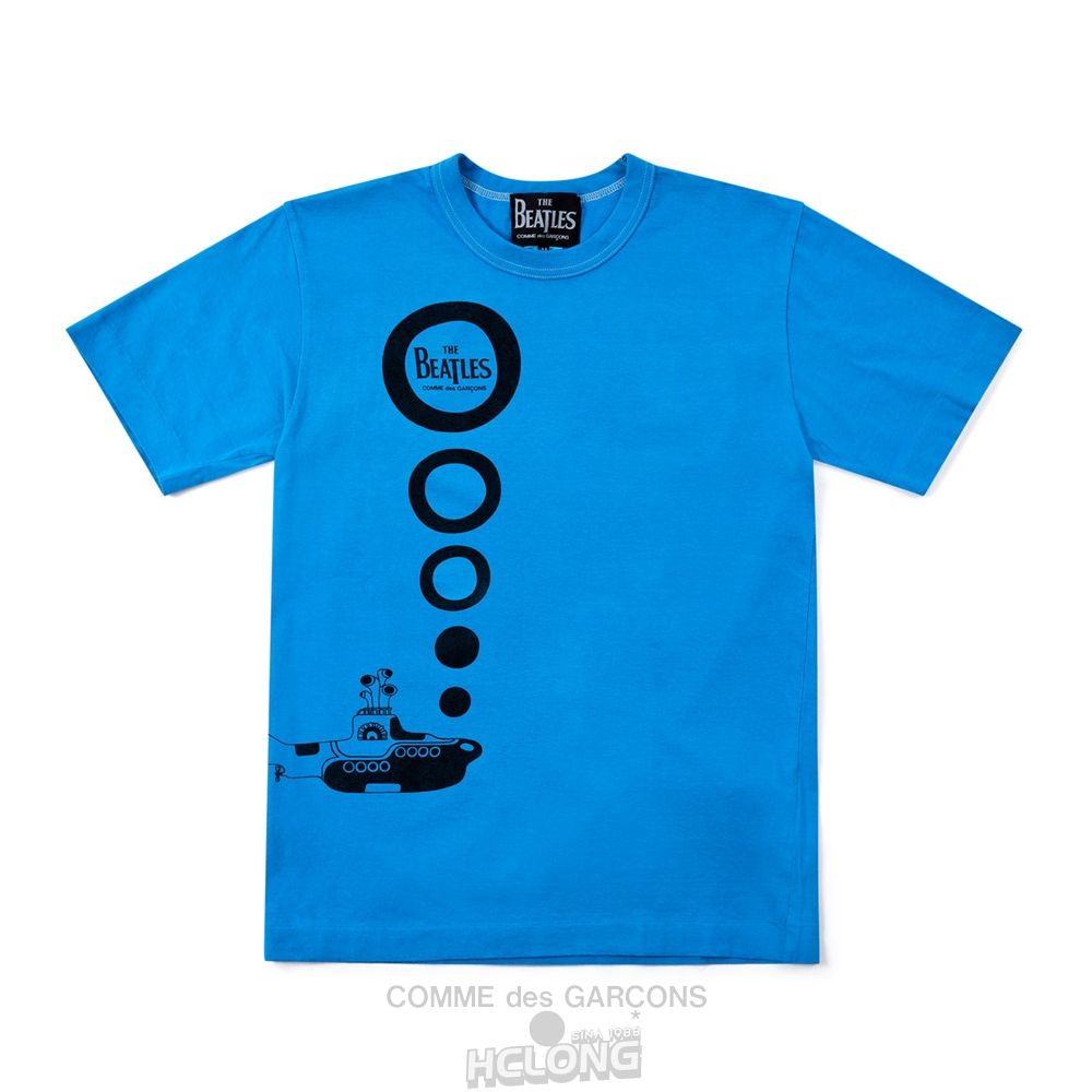 Comme Des Garcons CDG Beatles - T-Shirt T-Shirts Blau | 14685-CKFP