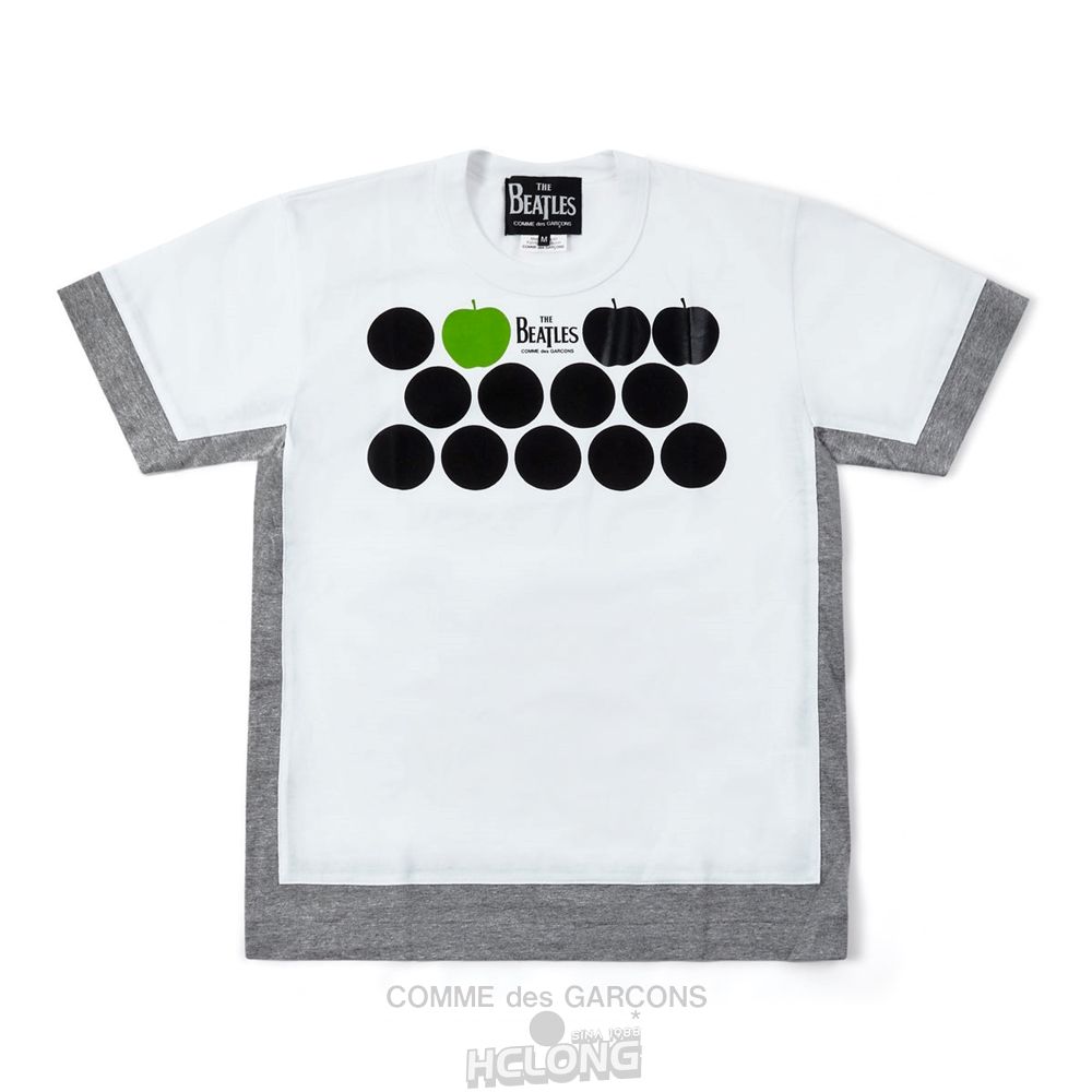 Comme Des Garcons CDG Beatles – T-Shirt T-Shirts Grey/White | 13059-BADK