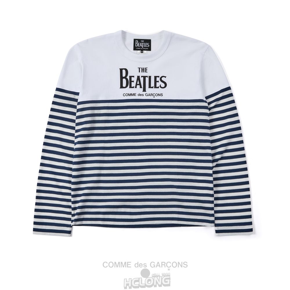 Comme Des Garcons CDG Beatles – T-Shirt T-Shirts Streifen | 61530-YFGZ