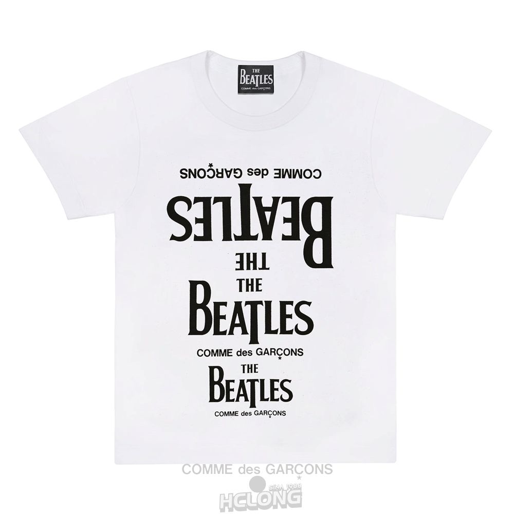 Comme Des Garcons CDG Beatles – T-Shirt T-Shirts Weiß | 70564-QUJK