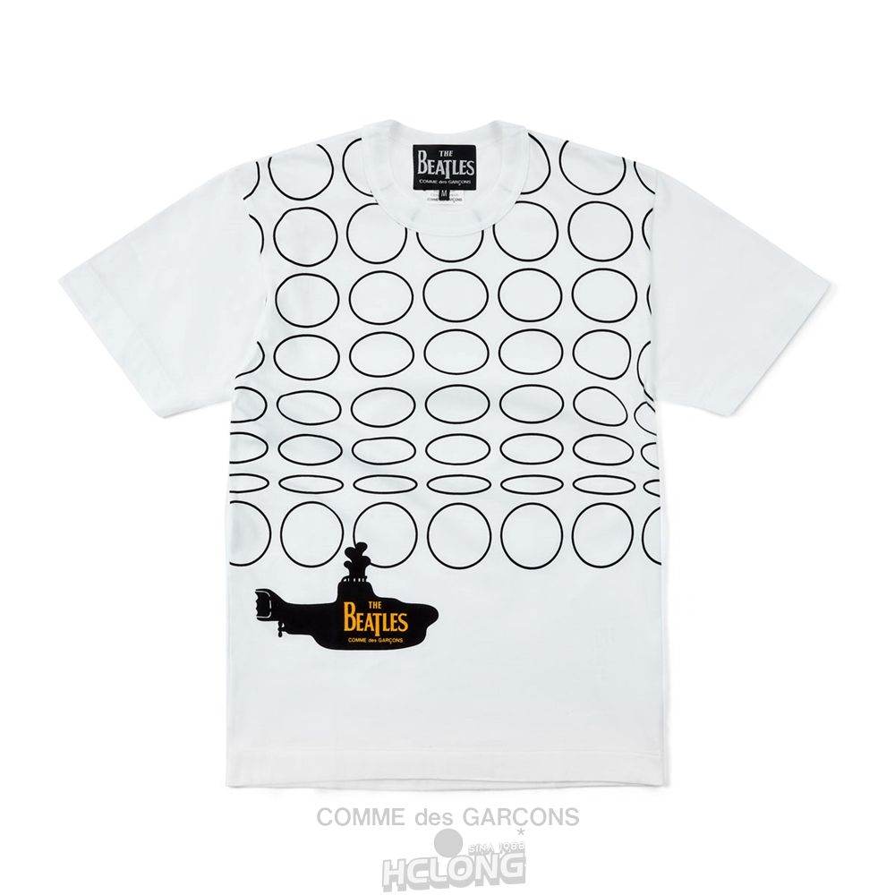 Comme Des Garcons CDG Beatles – T-Shirt T-Shirts Weiß | 91504-HCQB