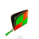 Comme Des Garcons CDG Fluo Squares Wallet - SA3100FS Fluo Squares Green/Orange | 17950-COKQ