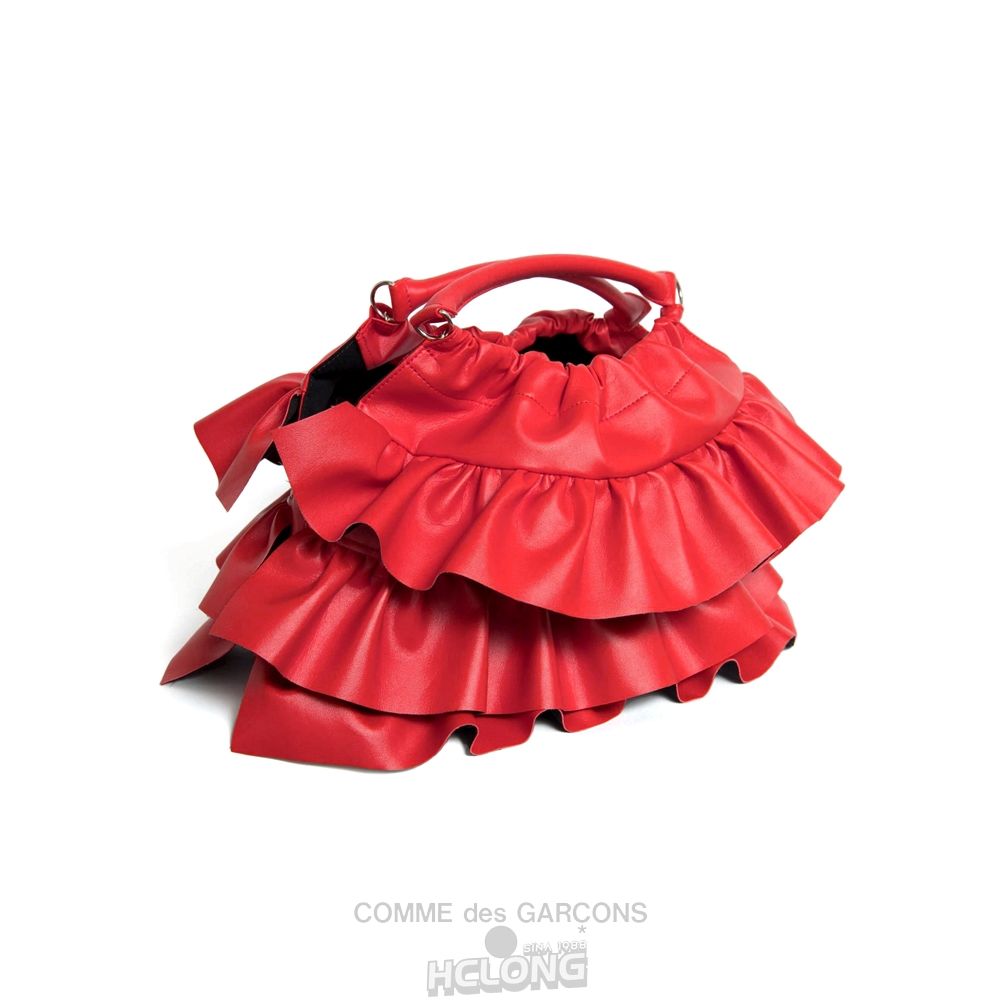 Comme Des Garcons CDG GIRL Frill Trim Bag Red Accessoires Rot | 56817-VYQC
