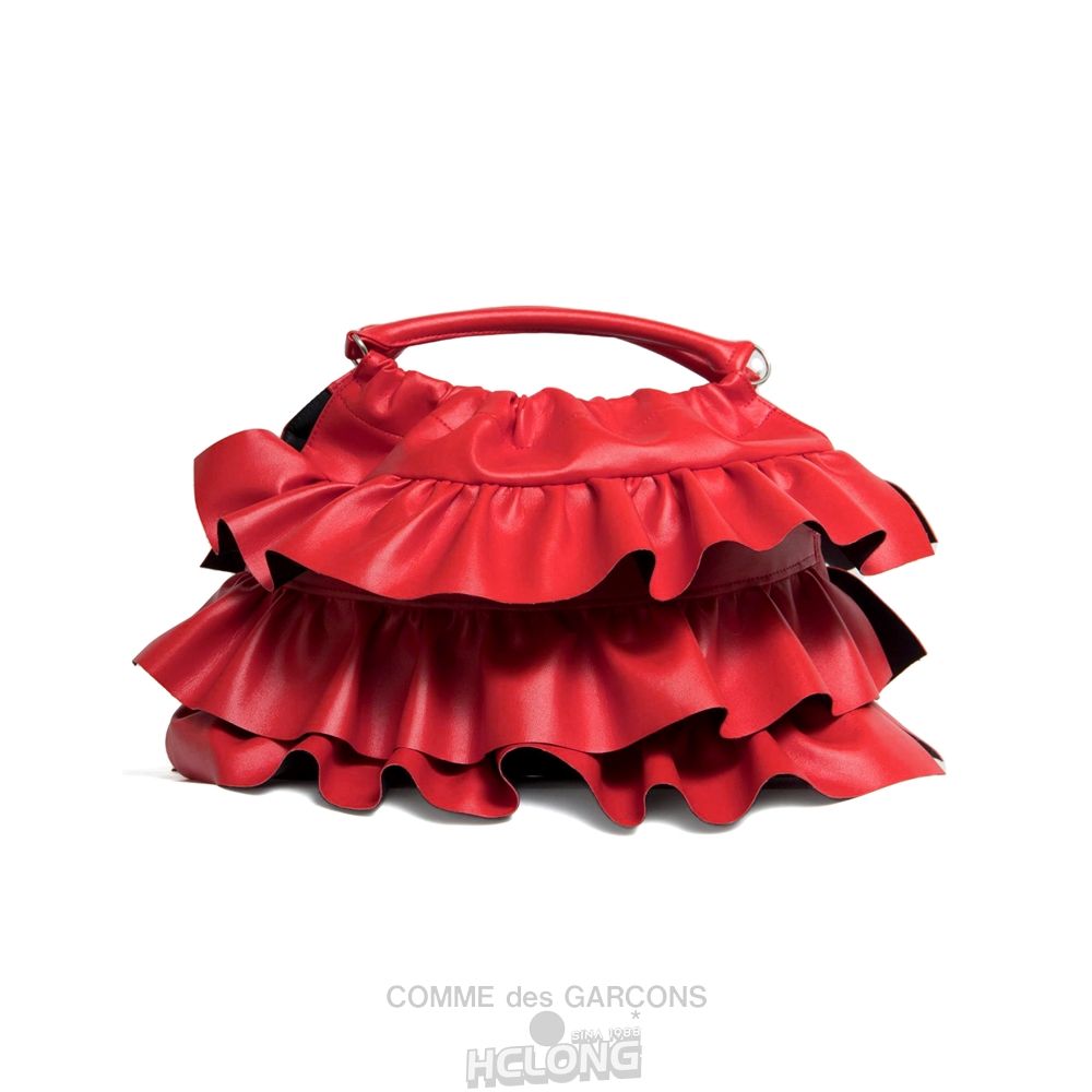 Comme Des Garcons CDG GIRL Frill Trim Bag Red Accessoires Rot | 56817-VYQC