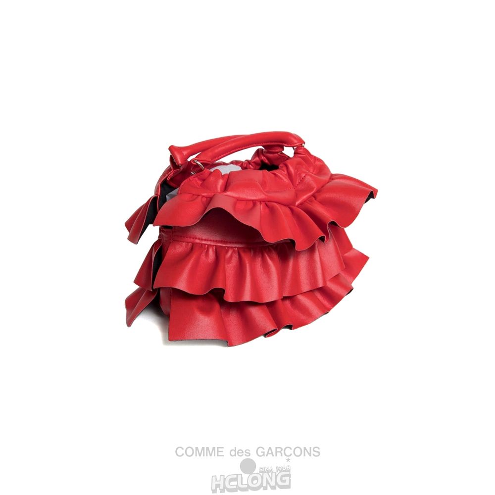 Comme Des Garcons CDG GIRL Frill Trim Small Bag Red Accessoires Rot | 34796-ZCFU