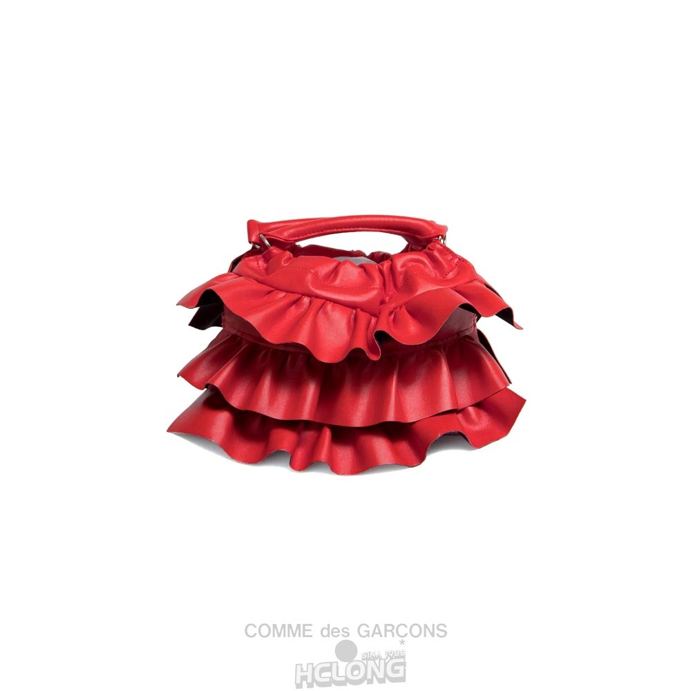 Comme Des Garcons CDG GIRL Frill Trim Small Bag Red Accessoires Rot | 34796-ZCFU