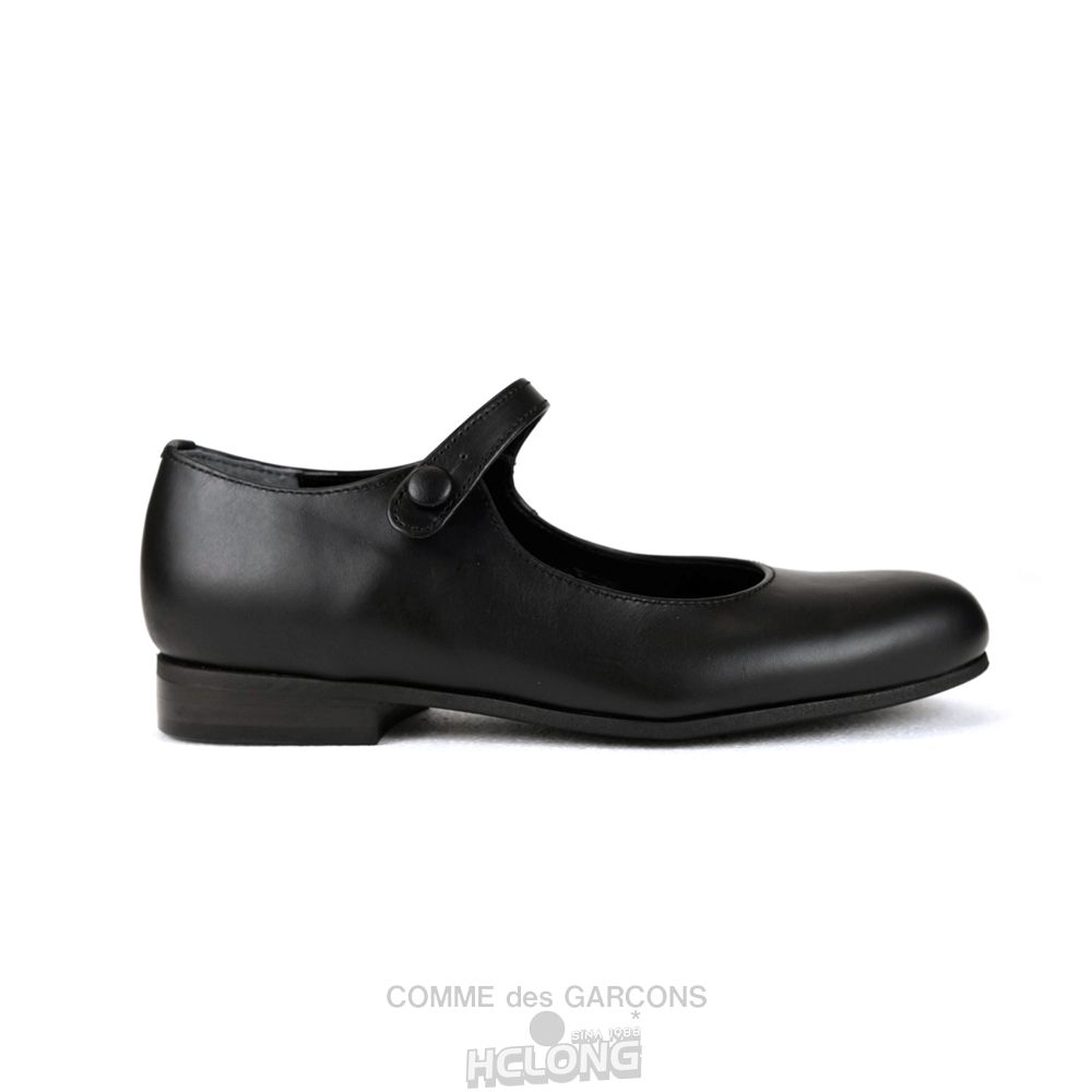 Comme Des Garcons CDG GIRL Kip Leder Mary Jane Schuhe Schwarz | 04865-WKUC