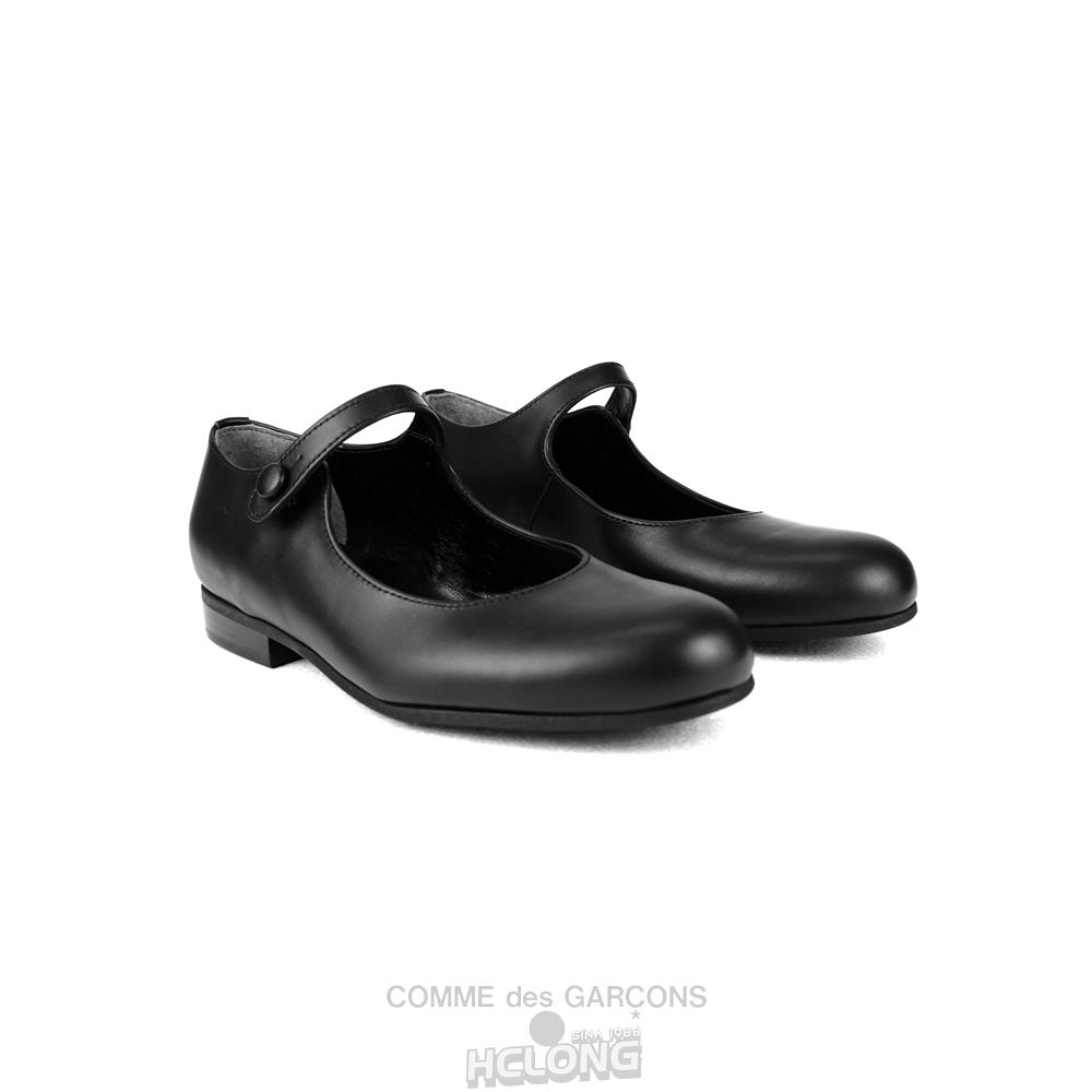 Comme Des Garcons CDG GIRL Kip Leder Mary Jane Schuhe Schwarz | 04865-WKUC
